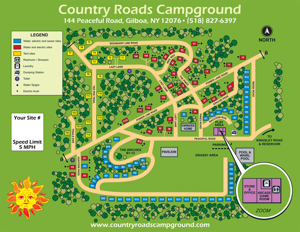 Country Roads Site Map
