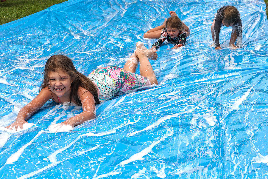 Slip and Slide at Country Roads Campground